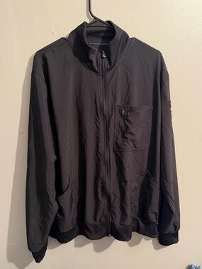 Infinity By Cherokee Men’s XL Black Full Zip Scrub Jacket Stretch Medical